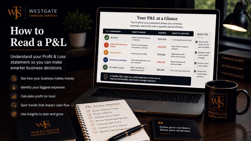 Clean profit and loss statement on a desk with a pen — a practical guide to reading financial reports for Texas small business owners